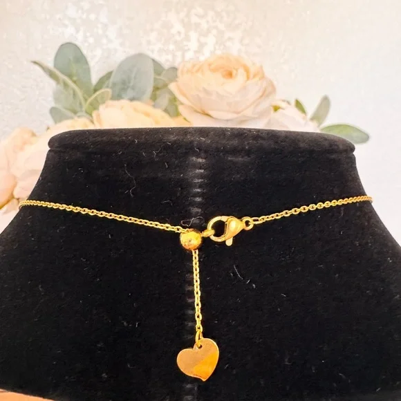 Gold Butterfly Necklace with Pearls - Picture 7 of 7